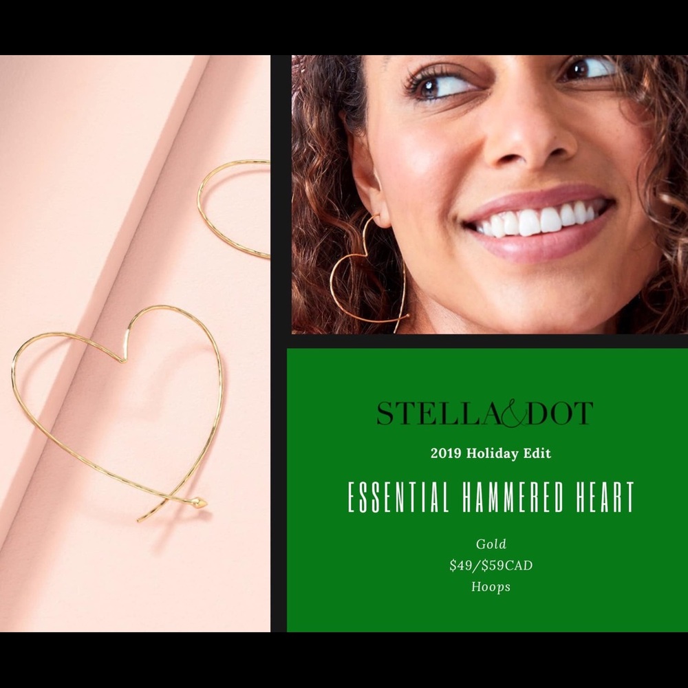 Stella & Dot Essential Hammered Heart